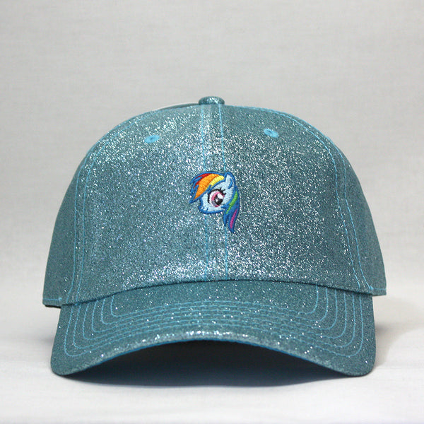 My Little Pony Rainbow Dash Glitter Fabric Dad Hat Baseball Cap - Ooh La La  Factory