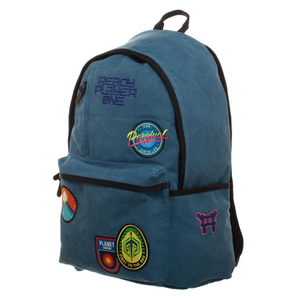 Ready Player One Character Inspired Patches All Over Laptop Backpack Blue