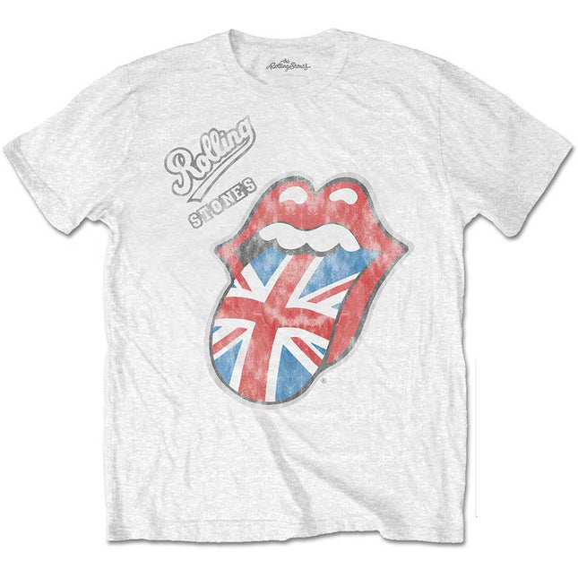 The Rolling Stones Vintage British Tongue Cotton Unisex Short Sleeves Tee Shirts