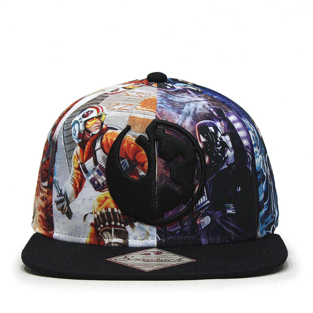 Star Wars Episode 7 Goods vs Evil Logo Sublimated Flat Brim Snapback Baseball Cap
