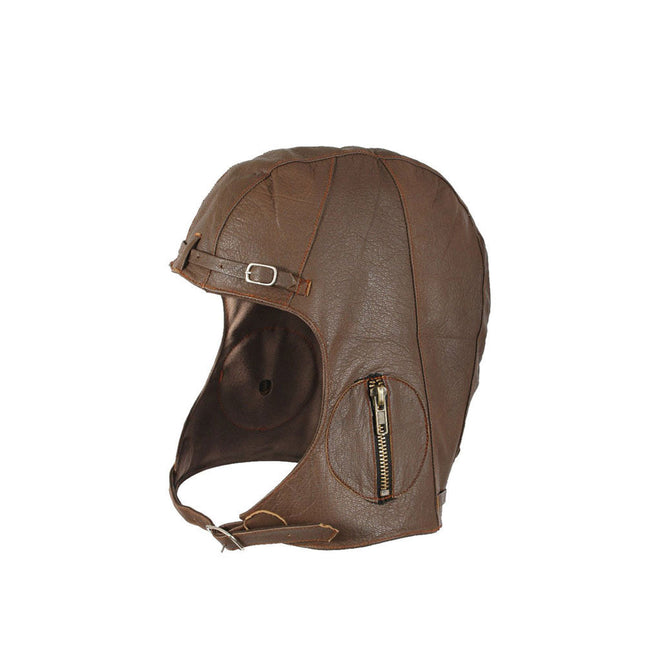 WWII Replica Vintage Style Leather Pilots Helmet Aviator Military Cap