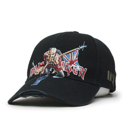 Iron Maiden The Trooper, Flight 666 Distressed Velcro Adjustable Baseball Cap