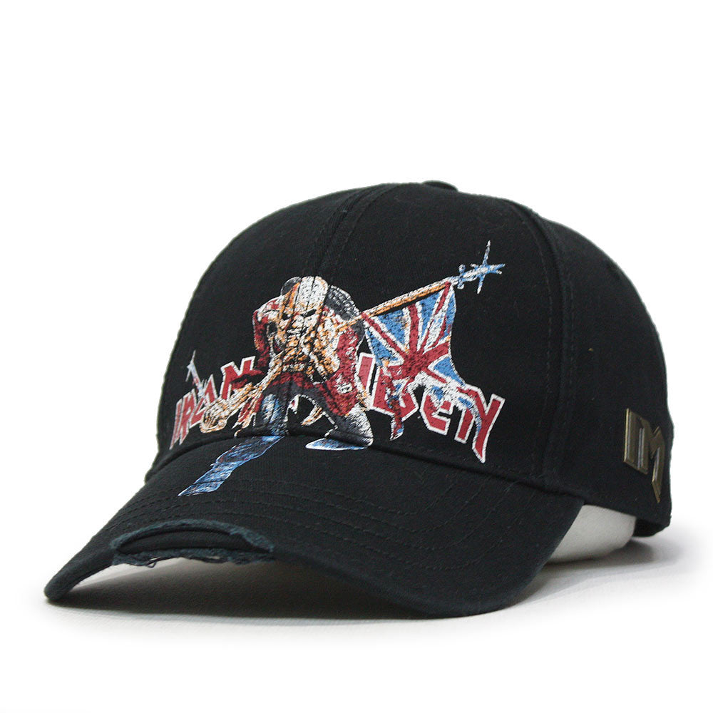 Cappellino Da Baseball Ufficiale Iron Maiden, Logo Trooper, Regolabile, Unisex, Colore Nero, Taglia Unica