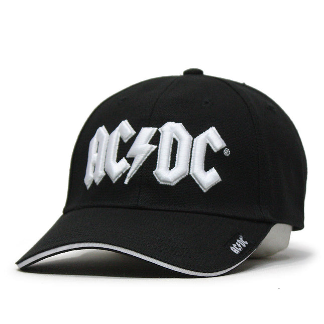 AC/DC Unisex White Hard Rock Adjustable Dad Hat Baseball Cap