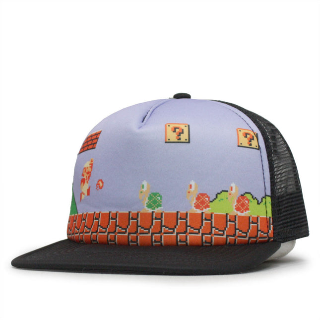 Nintendo Super Mario Flat Brim Trucker Snapback Baseball Cap