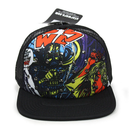 Star Wars Darth Vader Jedi Sublimated Mesh Trucker Studs Flat Brim Baseball Cap