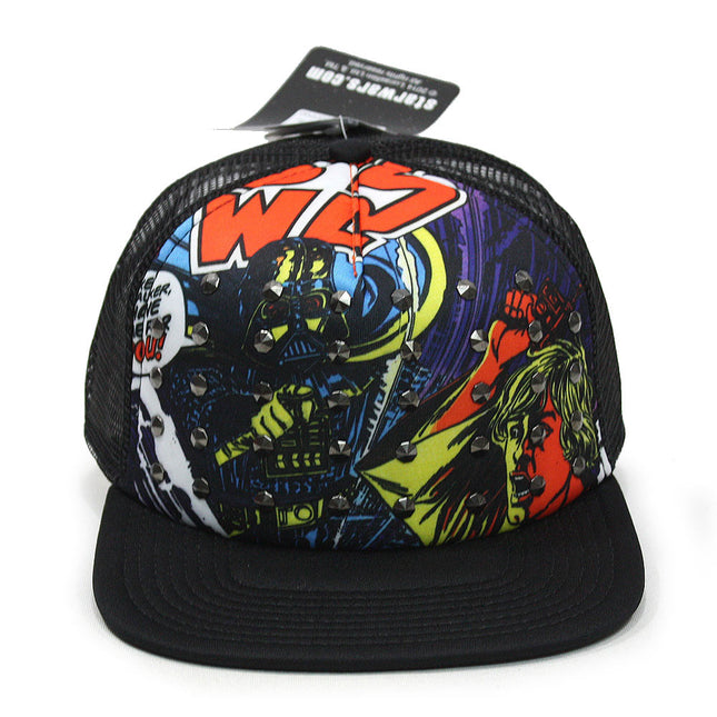 Star Wars Darth Vader Jedi Sublimated Mesh Trucker Studs Flat Brim Baseball Cap