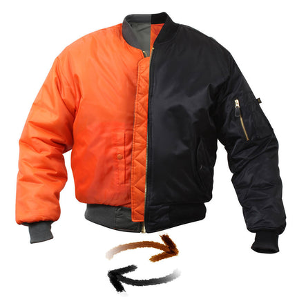 Classic Reversible Air Force Military MA-1 Bomber Flight Jacket