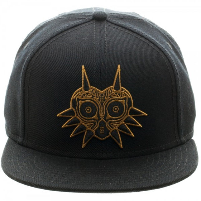 Nintendo Zelda Majoras Mask Black Snapback Flat Brim Baseball Cap