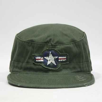 Vintage Air Corps Distressed Fatigue Military Combat Cadet Cap