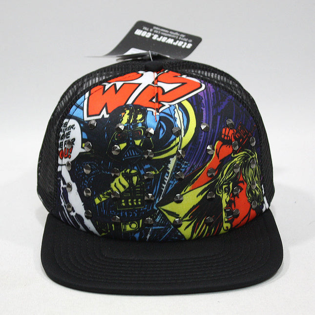 Star Wars Darth Vader Jedi Sublimated Mesh Trucker Studs Flat Brim Baseball Cap