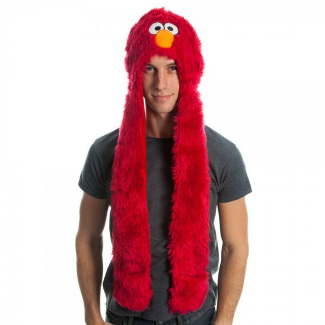 Sesame Street Elmo Juniors Red Winter Hat with Gloves Snood