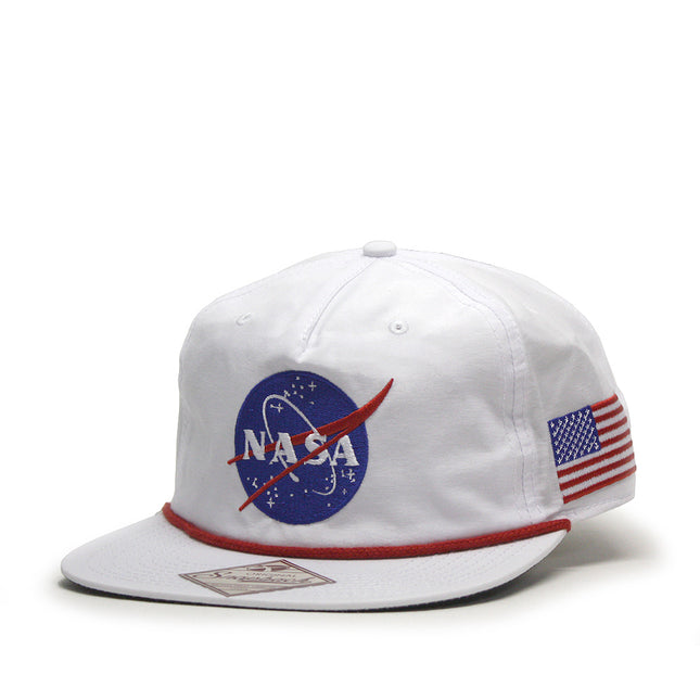 NASA USA Patch 5 Panel Slouch Snapback Baseball Cap