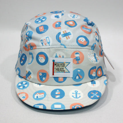 Button Vintage Style Brim Camper