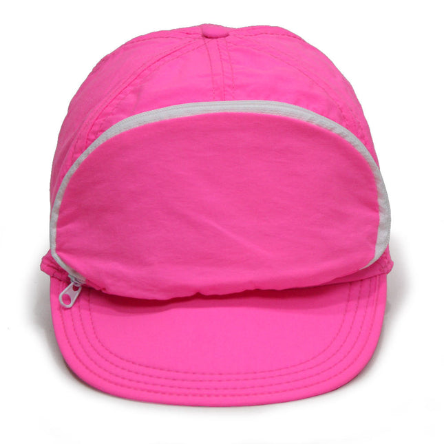 Cap Sac Adjustable Cap with Pocket - Neon Pink
