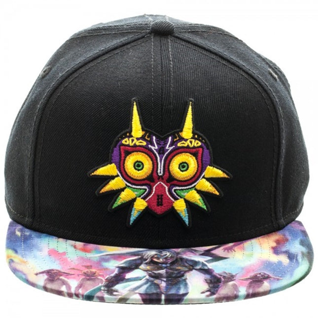 Nintendo Zelda Majoras Mask Sublimated Flat Brim Snapback Baseball Cap
