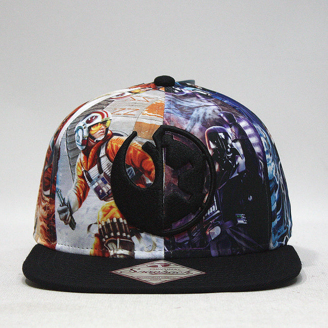 Star Wars Episode 7 Goods vs Evil Logo Sublimated Flat Brim Snapback Baseball Cap