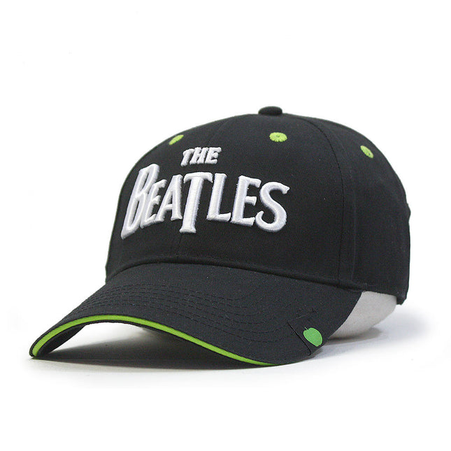 The Beatles Classic Drop T Logo Green/Black Adjustable Baseball Cap