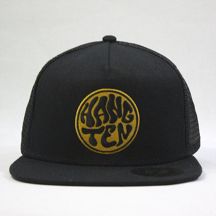 Hang Ten Black Snapback Trucker Baseball Cap