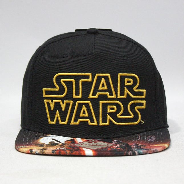 Star Wars Episode 7 Poster Sublimated Flat Brim Snapback Baseball Cap