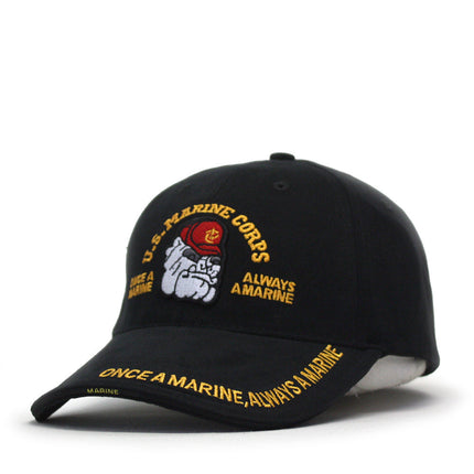 Deluxe Marine Bulldog Low Profile Adjustable Baseball Cap