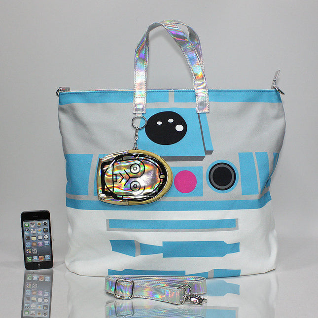 Star Wars R2D2 Oversized Tote Bag with C-3PO Coin Pouch and Shoulder Strap