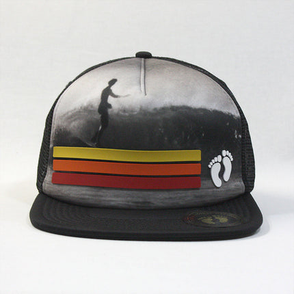 Hang Ten Stripes Sublimated Snapback Trucker Baseball Cap
