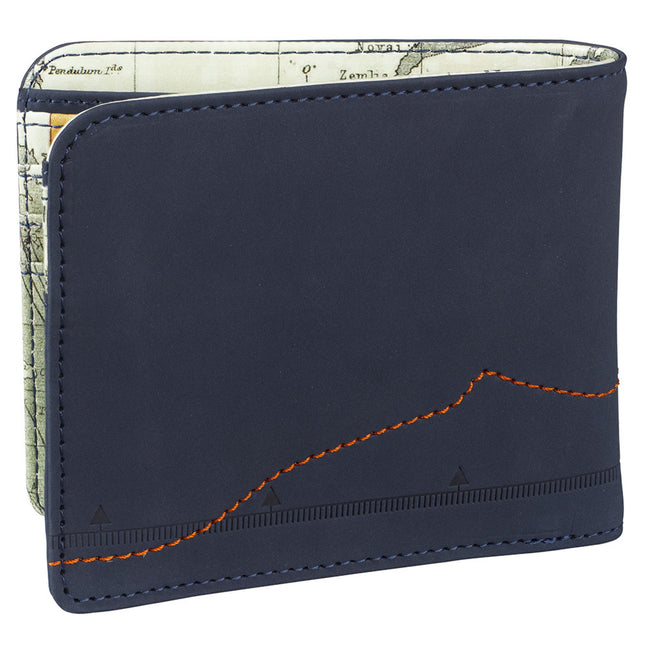 Cartography On the Road Mid-19th-century Atlas Map Leather Wallet