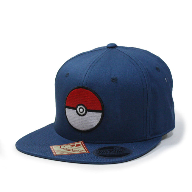 Pokemon Pokeball Blue Snapback Baseball Cap
