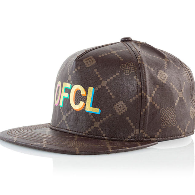 Fancois Faux Leather Adjustable Leather Strap Back Baseball Cap