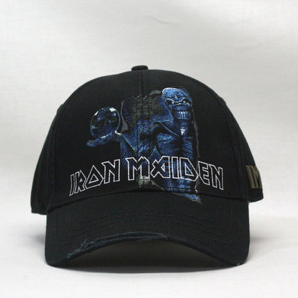 Iron Maiden Different World Distressed Velcro Adjustable Baseball Cap