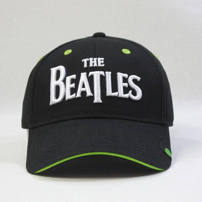 The Beatles Classic Drop T Logo Green/Black Adjustable Baseball Cap