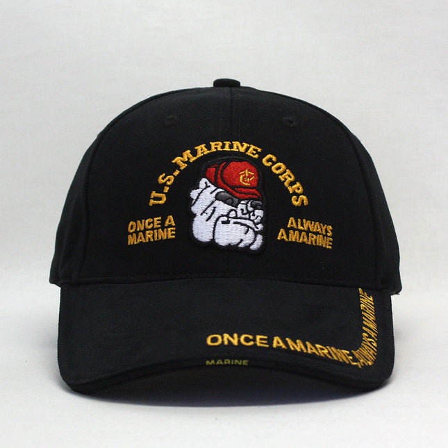 Deluxe Marine Bulldog Low Profile Adjustable Baseball Cap