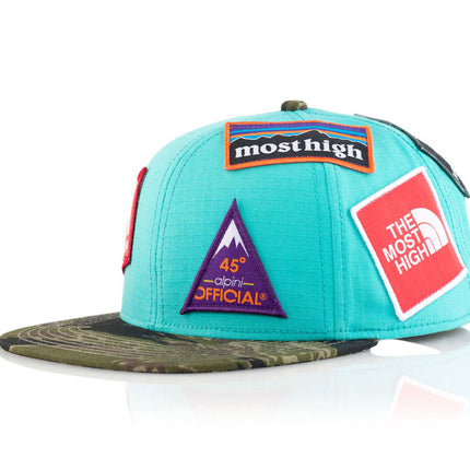 MHC + D Multi Patches Adjustable Leather Strap Back Baseball Cap
