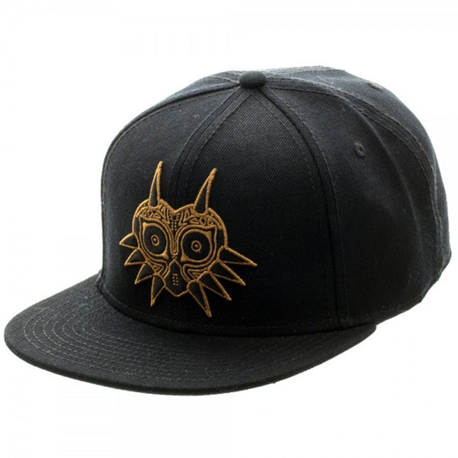 Nintendo Zelda Majoras Mask Black Snapback Flat Brim Baseball Cap