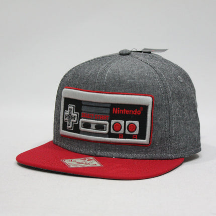 Nintendo Game Controller Snapback Flat Brim Baseball Cap