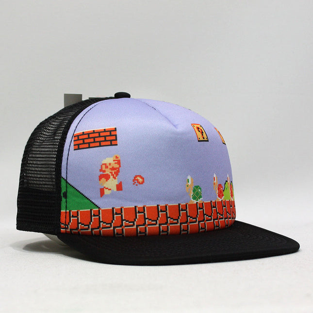 Nintendo Super Mario Flat Brim Trucker Snapback Baseball Cap