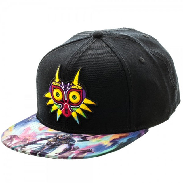 Nintendo Zelda Majoras Mask Sublimated Flat Brim Snapback Baseball Cap