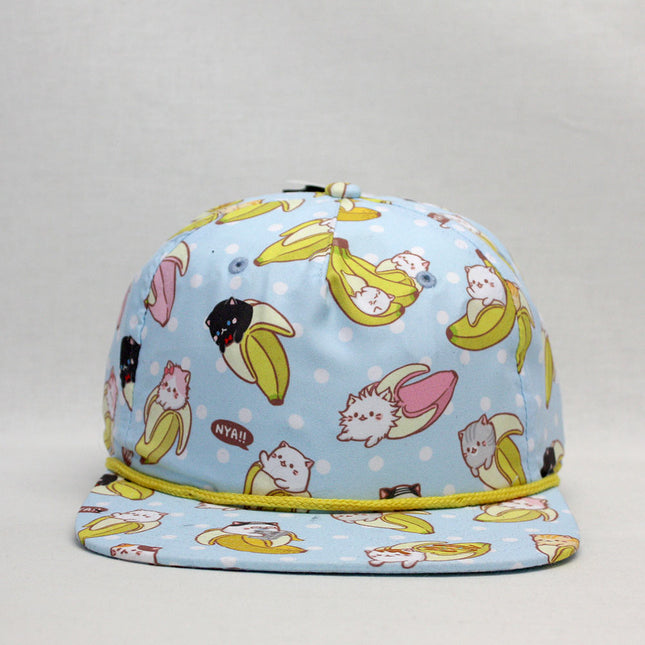Bananya Allover Sublimation Snapback Baseball Cap