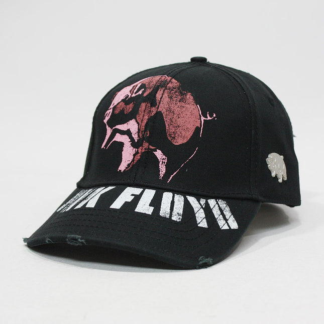 Pink Floyd Distressed Animal Album Velcro Adjustable Baseball Cap