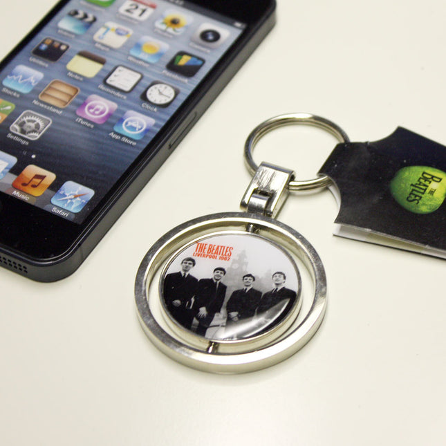 The Beatles Liverpool 1962 Two Sided Metal Key Chain Key Ring