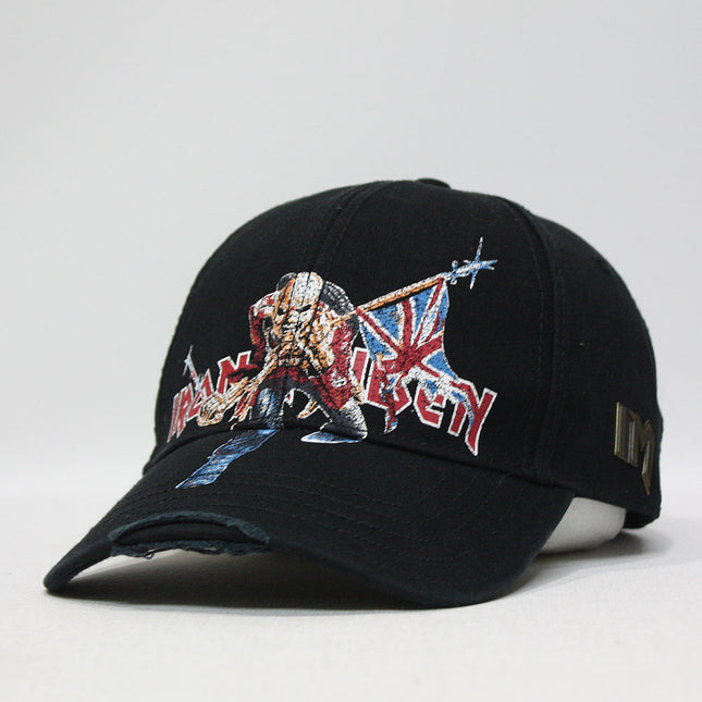 Iron Maiden The Trooper, Flight 666 Distressed Velcro Adjustable Baseball Cap