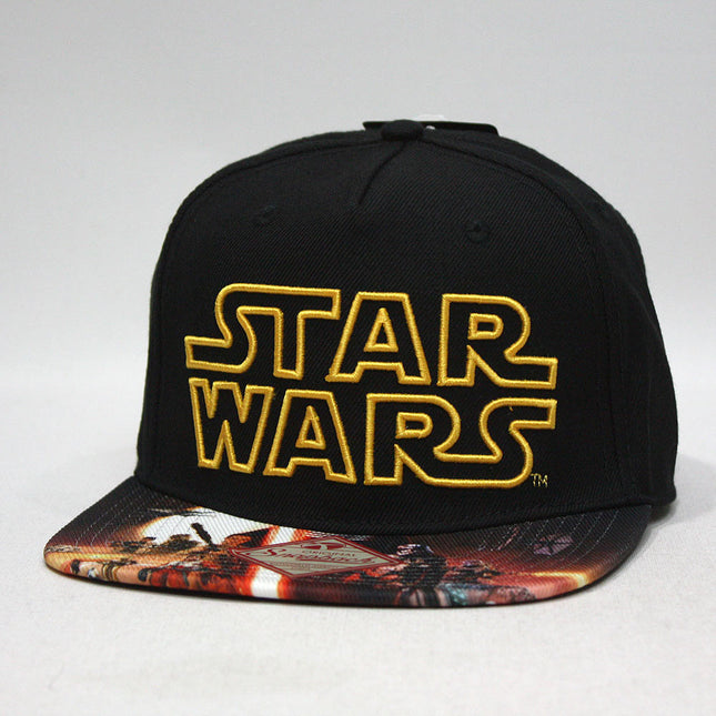 Star Wars Episode 7 Poster Sublimated Flat Brim Snapback Baseball Cap