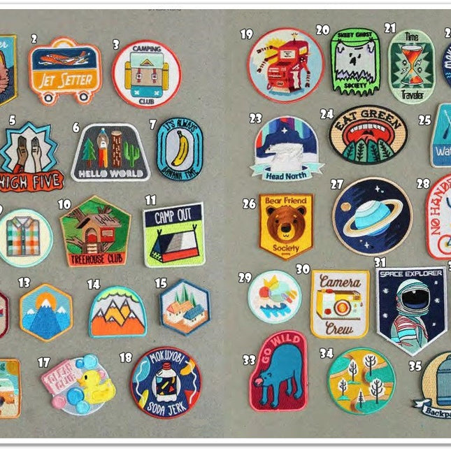 Triple Scoop Embroidered Sew or Iron-on Backing Patches