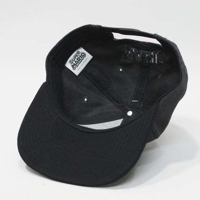 Nintendo Super Mario Gray Snapback Flat Brim Baseball Cap