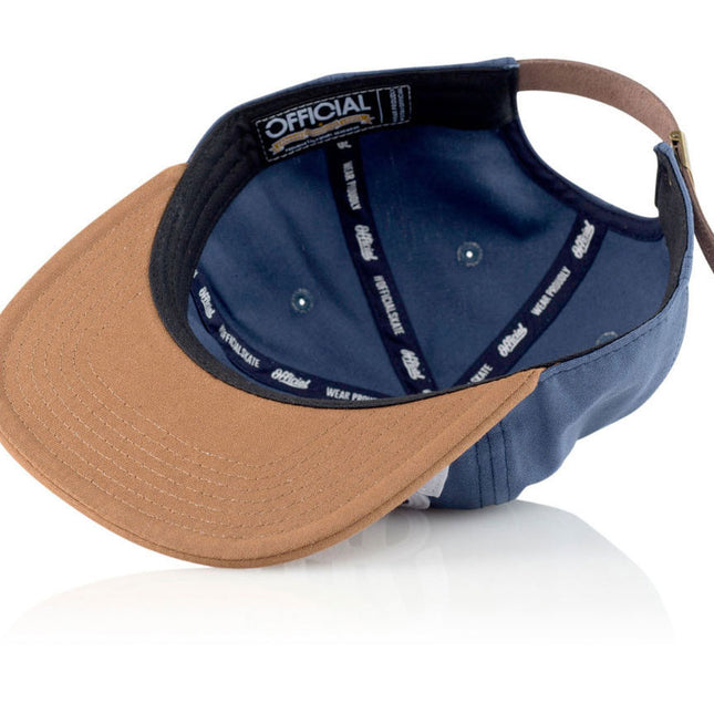 Skate Logo Waxed Canvas Adjustable Strap Back Baseball Cap