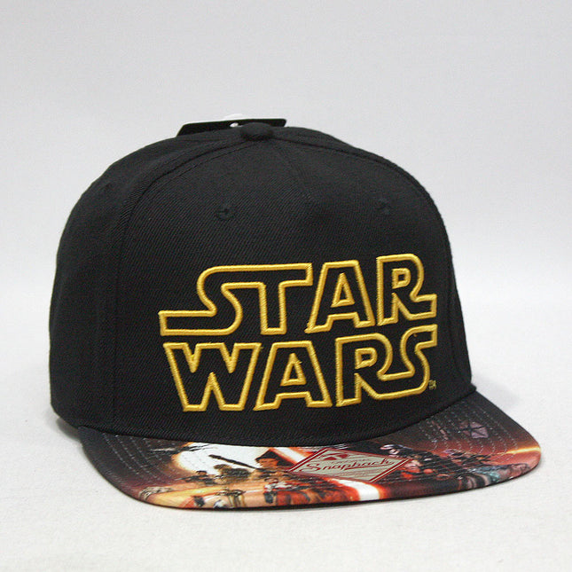 Star Wars Episode 7 Poster Sublimated Flat Brim Snapback Baseball Cap