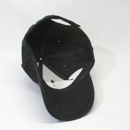 Vintage Red Line US Flag Cotton Adjustable Baseball Cap Black
