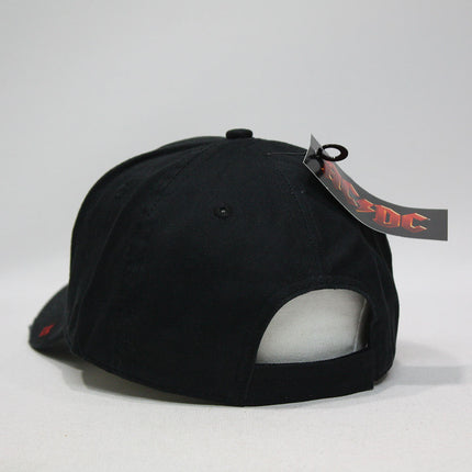 AC/DC Unisex Red on White Hard Rock Distressed Adjustable Dad Hat Baseball Cap