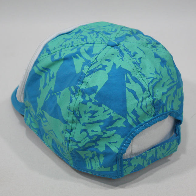 Cap Sac Adjustable Cap with Pocket Tri Angles Blue Turquoise